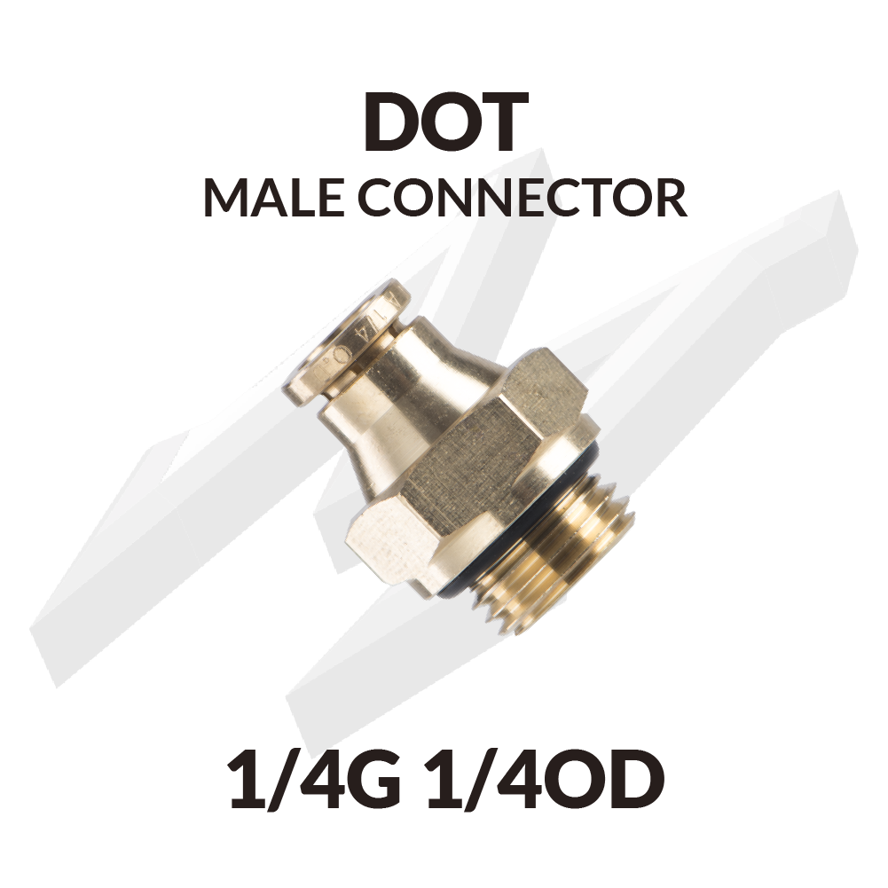 DOT MALE CONNECTOR 1/4G 1/4OD