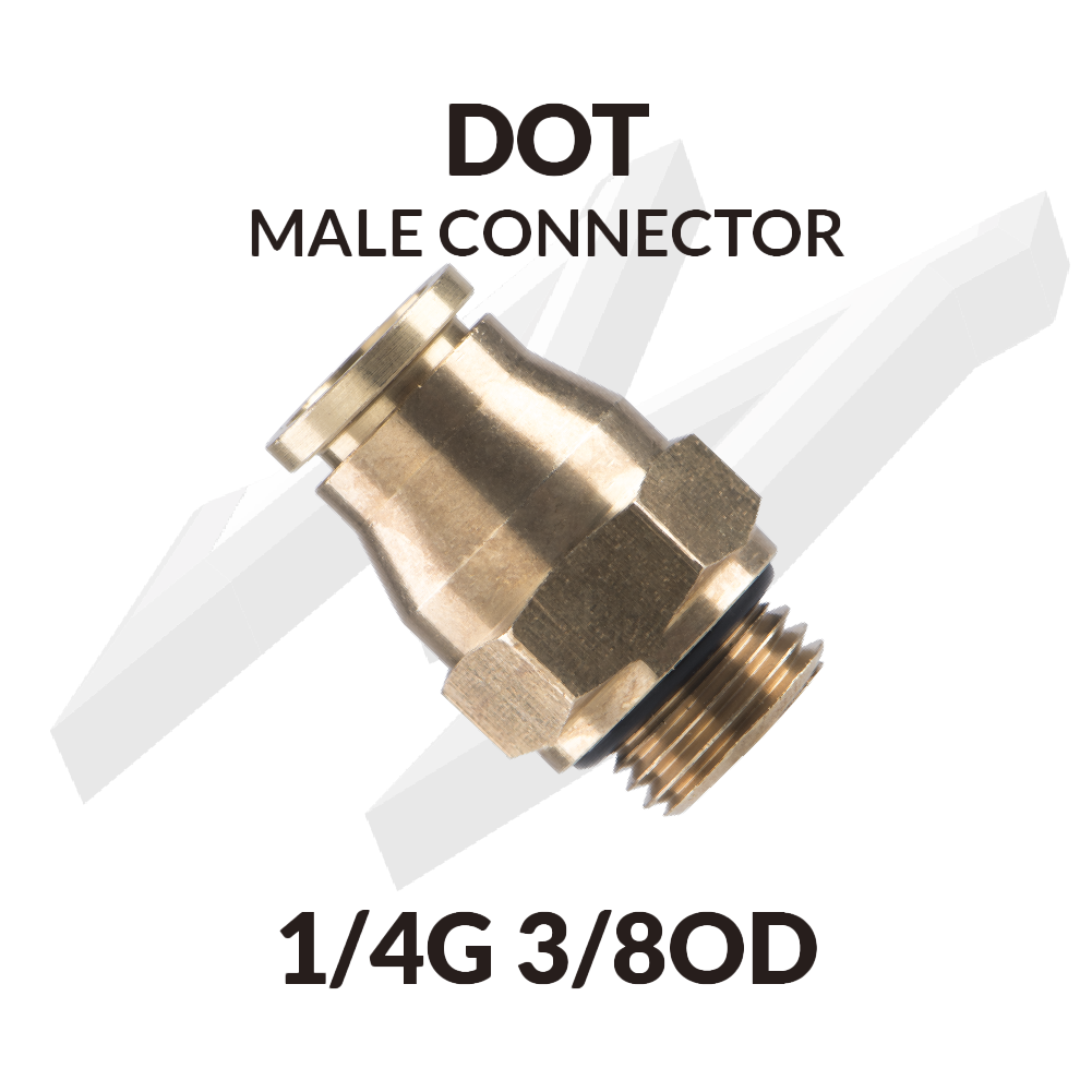 DOT MALE CONNECTOR 1/4G 3/8OD