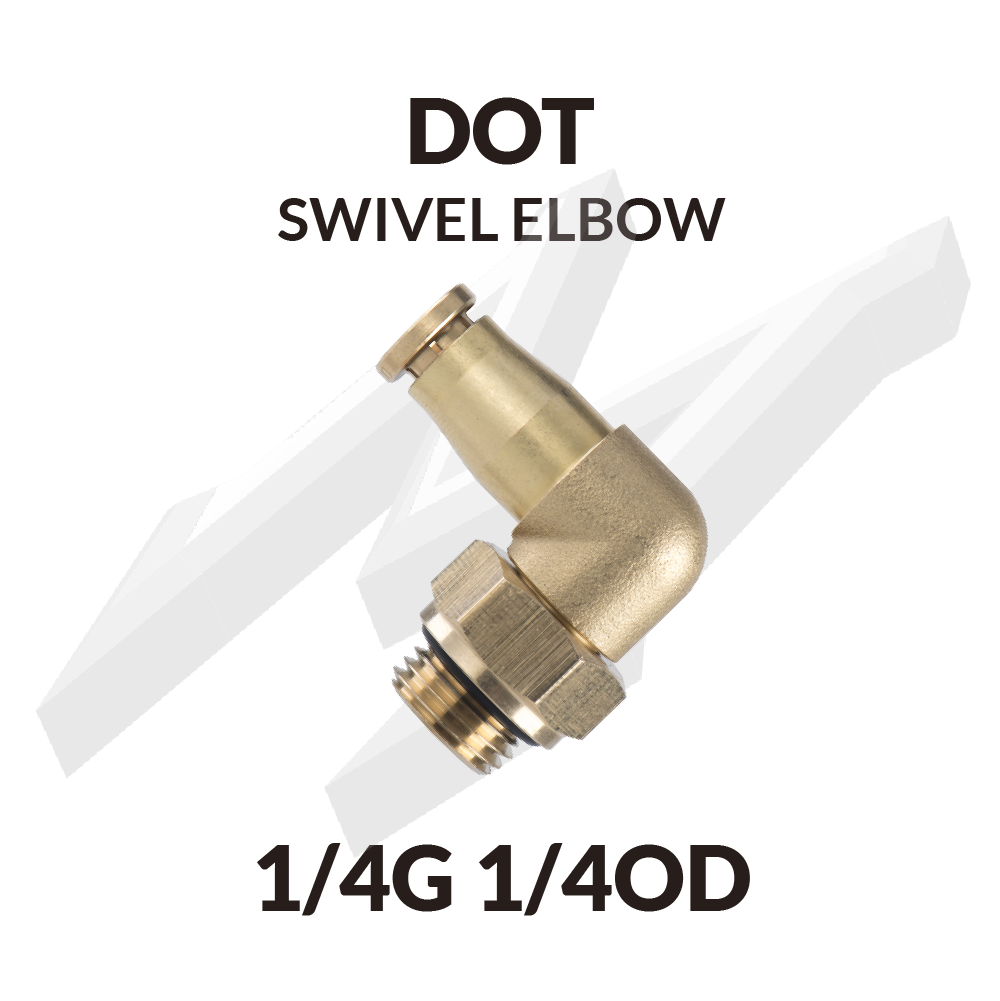 DOT SWIVEL ELBOW 1/4G 1/4OD