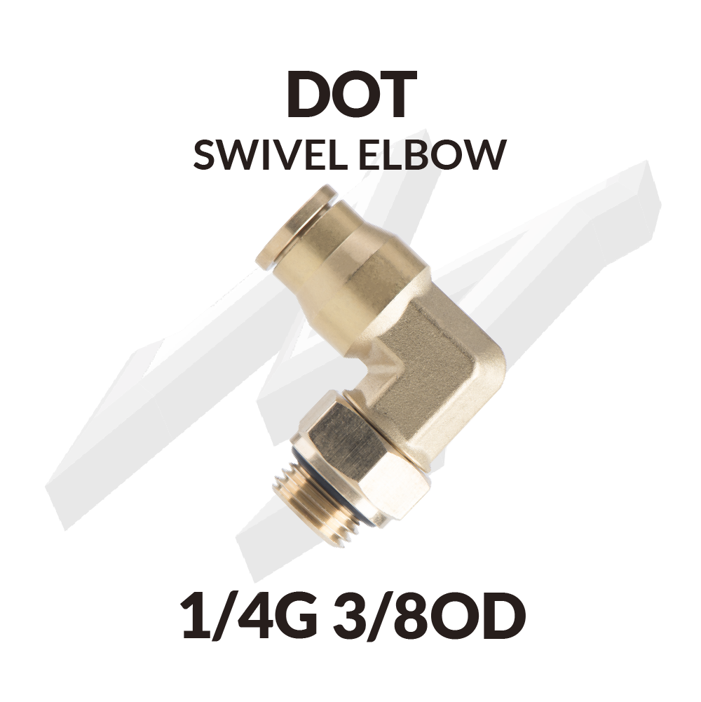 DOT SWIVEL ELBOW 1/4G 3/8OD