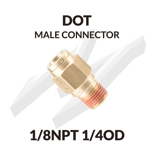[DOT 1/8NPT 1/4OD] DOT MALE CONNECTOR 1/8NPT 1/4OD