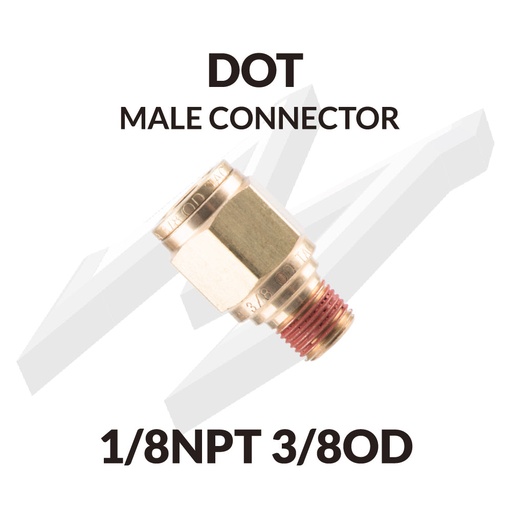 [DOT 1/8NPT 3/8OD] DOT MALE CONNECTOR 1/8NPT 3/8OD