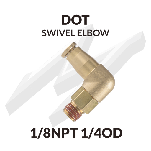 [DOT ELBOW 1/8NPT 1/4OD] DOT SWIVEL ELBOW 1/8NPT 1/4OD