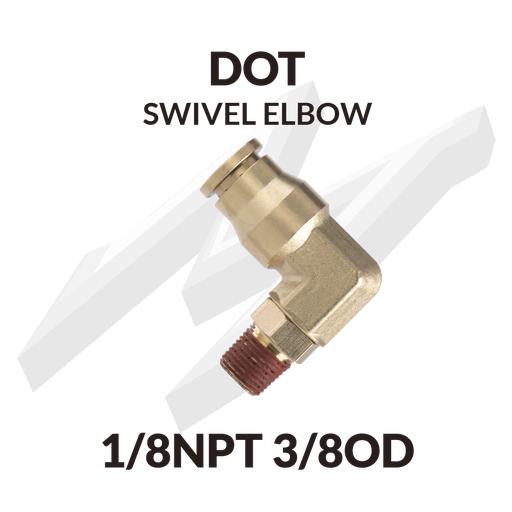 [DOT ELBOW 1/8NPT 3/8OD] DOT SWIVEL ELBOW 1/8NPT 3/8OD