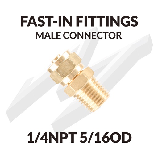 [FI 1/4NPT 5/16OD] 快拧接头 1/4NPT 5/16OD