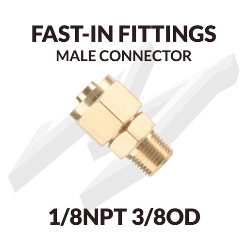 [FI 1/8NPT 3/8OD] 快拧接头 1/8NPT 3/8OD