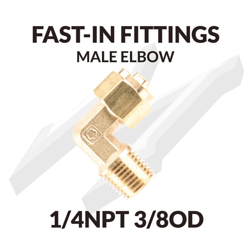 [FI ELBOW 1/4NPT 3/8OD] 快拧弯头 1/4NPT 3/8OD