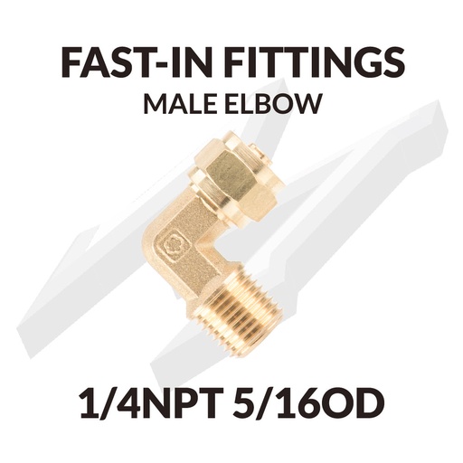 [FI ELBOW 1/4NPT 5/16OD] 快拧弯头 1/4NPT 5/16OD
