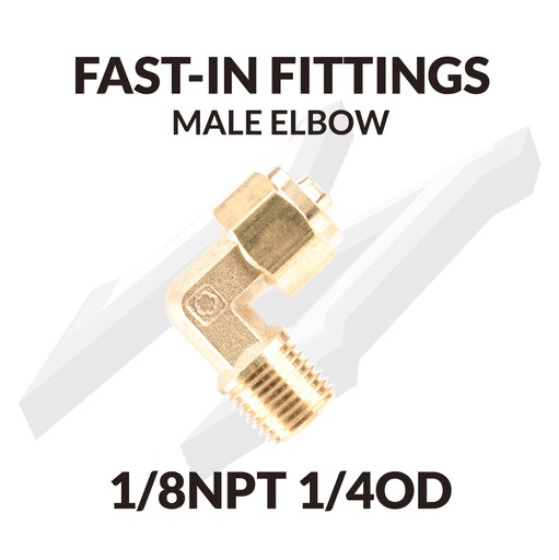 [FI ELBOW 1/8NPT 1/4OD] FAST-IN FITTINGS  MALE ELBOW 1/8NPT 1/4OD