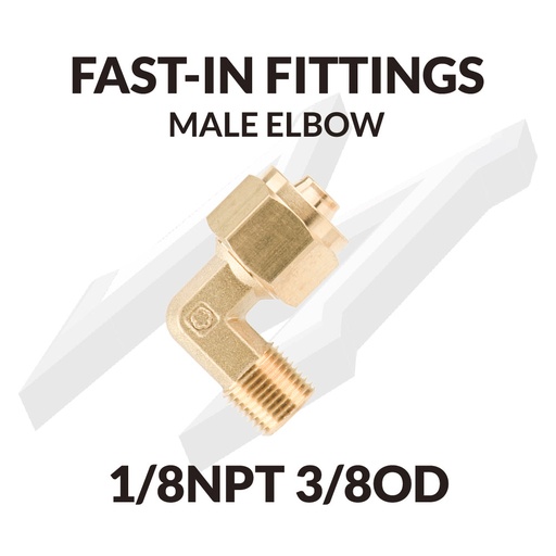 [FI ELBOW 1/8NPT 3/8OD] 快拧弯头 1/8NPT 3/8OD