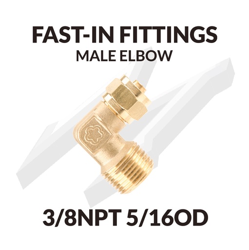 [FI ELBOW 3/8NPT 5/16OD] 快拧弯头 3/8NPT 5/16OD