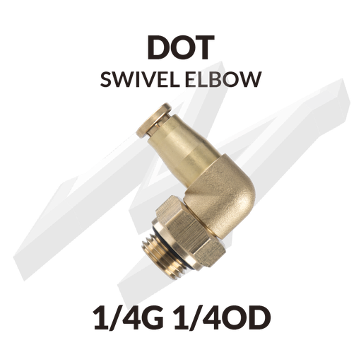 [DOT ELBOW 1/4G 1/4OD] DOT快插万向弯头 G1/4 1/4OD